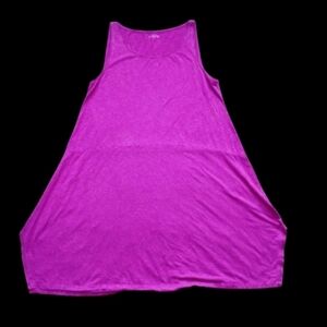 NEW hemp blend maxi dress, sleeveless flare cut, size M purple